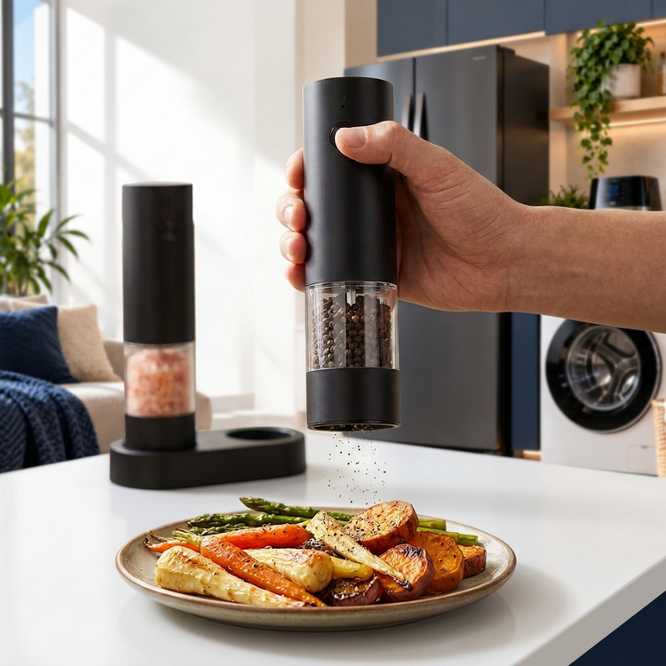 Simple Essentials™ | Salt & Pepper Duo (Electric salt & pepper grinder)